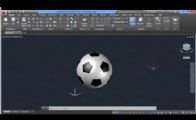 autocad ile 3 boyutlu futbol topu çizimi